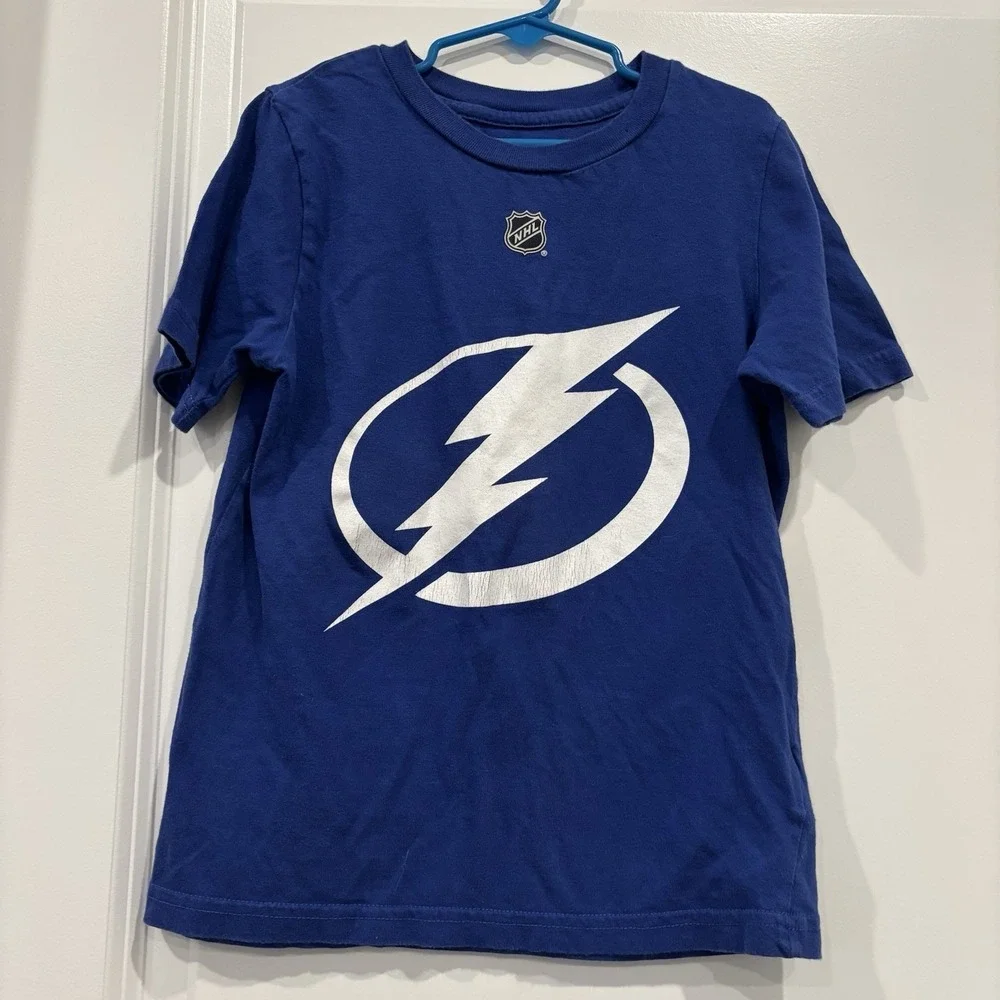 Steven‎ Stamkos Tampa Bay Lightning Autograph Hockey NHL Youth Kids L Shirt 91